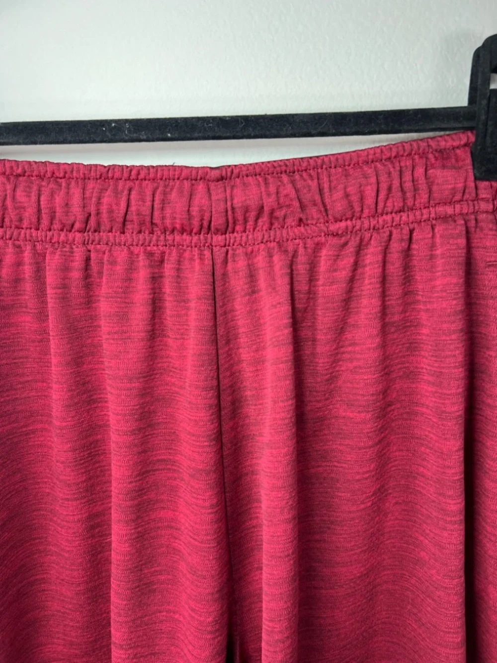 Nike Dri-Fit Athletic Shorts Heathered Red Pull On Pockets Stretch Athleisure XL